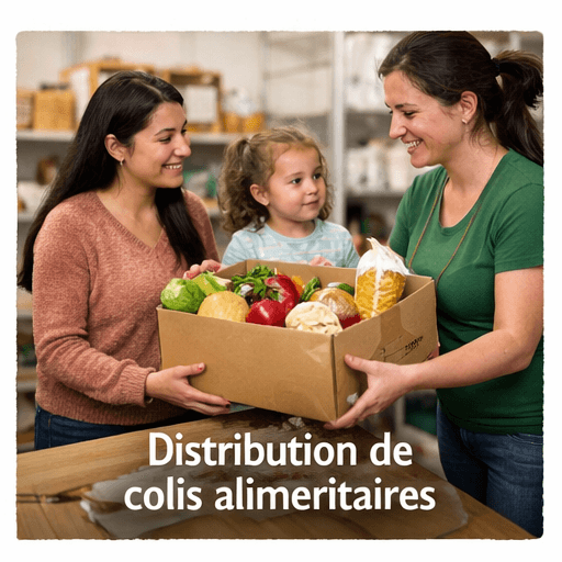 Distribution de colis alimentaires